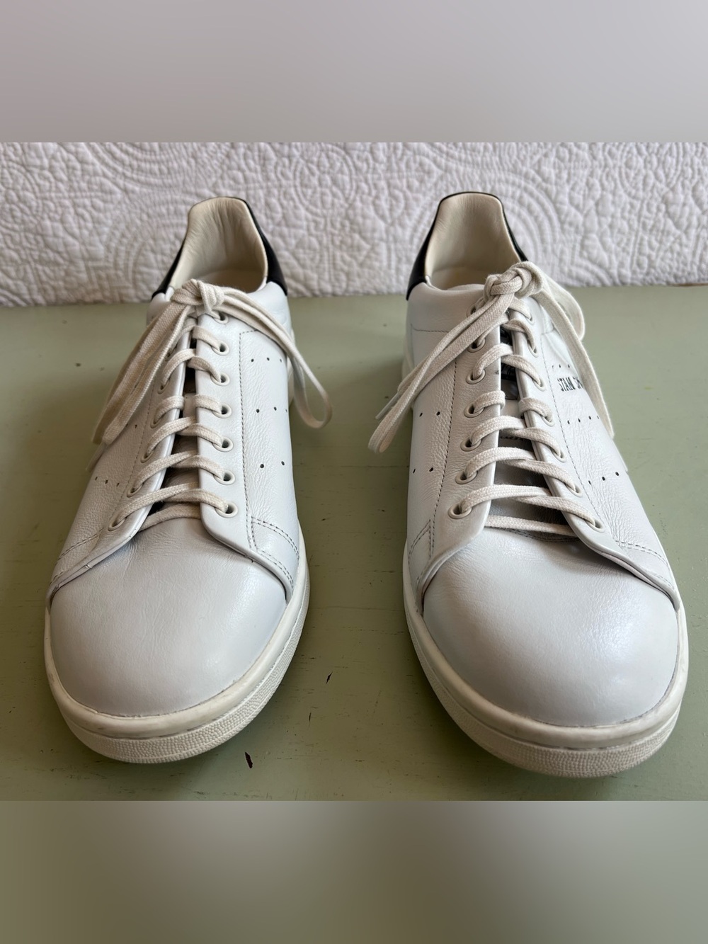 adidas Stan Smith Lux White Leather Sneakers NWOB 11 - Picture 4 of 12